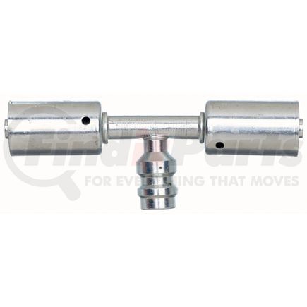 Gates G45956-1010S A/C Refrigerant Hose Fitting Hose Splicer with R134a Service Port - Steel (PolarSeal ACA)
