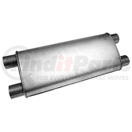 21532 by WALKER EXHAUST - Quiet-Flow SS Direct Fit Exhaust Muffler 2" Inlet (Inside) 2" Outlet (Inside)