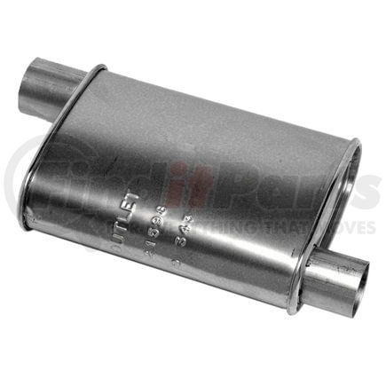 21598 by WALKER EXHAUST - Quiet-Flow Direct Fit Exhaust Muffler 2" Inlet (Inside)  2.25" Outlet (Inside)