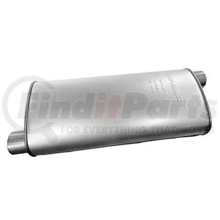 21684 by WALKER EXHAUST - Quiet-Flow SS Direct Fit Exhaust Muffler 3" Inlet (Inside)  3" Outlet (Inside)