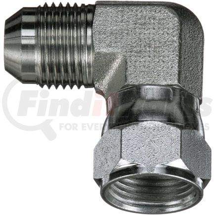 Gates G60422-2020 Hydraulic Coupling / Adapter Male JIC 37 Flare to Female JIC 37 Flare Swivel - 90 (SAE to SAE)