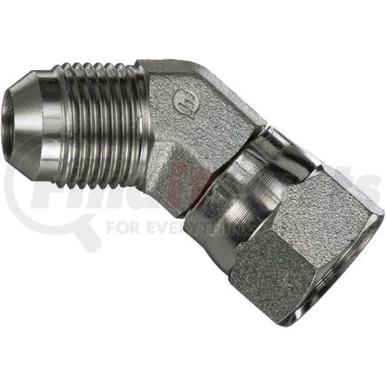 Gates G60424-0505 Hydraulic Coupling / Adapter Male JIC 37 Flare to Female JIC 37 Flare Swivel - 45 (SAE to SAE)