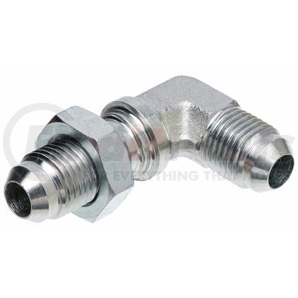 G60447-0606 by GATES - Male JIC 37 Flare to Male JIC 37 Flare Bulkhead - 90 (SAE to SAE)