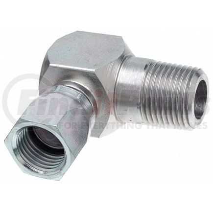 Gates G60524-0806 Hydraulic Coupling / Adapter Female JIC 37 Flare Swivel to Male Pipe NPTF - 90 (SAE to SAE)