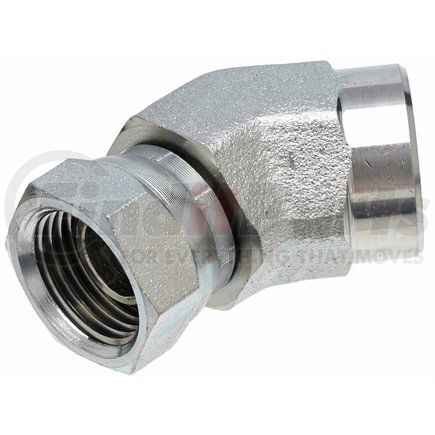 Gates G60162-0806 Hydraulic Coupling / Adapter Female Pipe NPTF to Female Pipe Swivel NPSM - 45 (SAE to SAE)