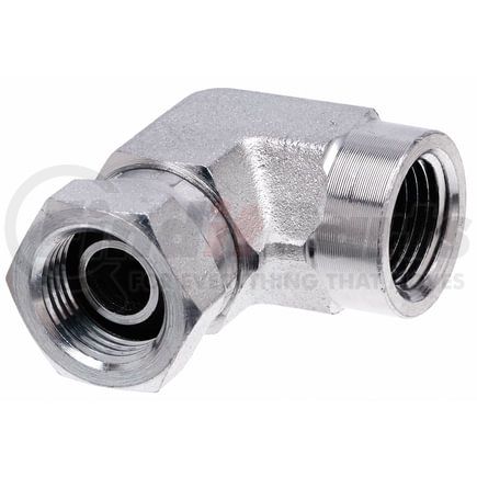Gates G60164-0202 Hydraulic Coupling / Adapter Female Pipe NPTF to Female Pipe Swivel NPSM - 90 (SAE to SAE)