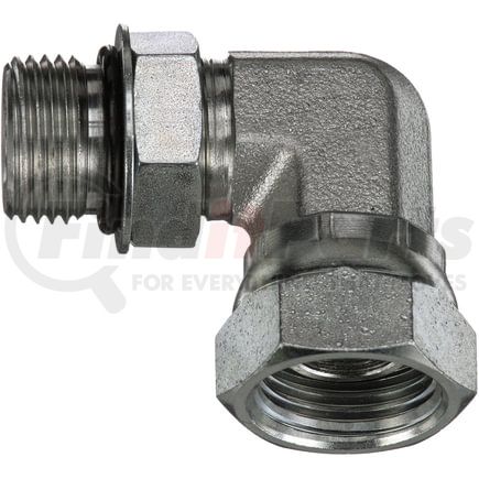 Gates G60289-2016 Hydraulic Coupling / Adapter Male O-Ring Boss to Female Pipe Swivel NPSM - 90 (SAE to SAE)