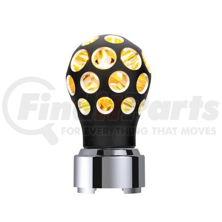 71080 by UNITED PACIFIC - Manual Transmission Shift Knob - Matte Black, Phoenix Style, Thread-On, with Amber LED