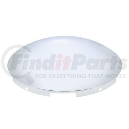 10094 by UNITED PACIFIC - Axle Hub Cap - Front, 5 Even Notched, Chrome, Dome Style, 7/16" Lip