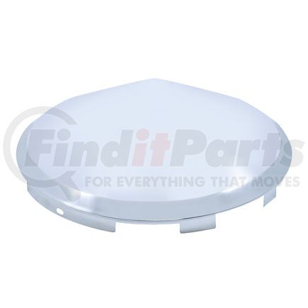 10168 by UNITED PACIFIC - Axle Hub Cap - Front, 6 Uneven Notched, Chrome, Pointed, 7/16" Lip