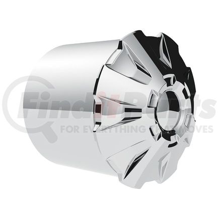 10338 by UNITED PACIFIC - Axle Hub Cover - Single Hub Design, Chrome, 10 Lug Nuts, 33mm Nut Size, for Rear Wheel