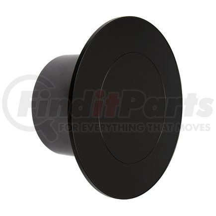 10360 by UNITED PACIFIC - Axle Cover Kit - Rear, Flat Aero, Matte Black, Fits 22.5" X 8.25" Wheels