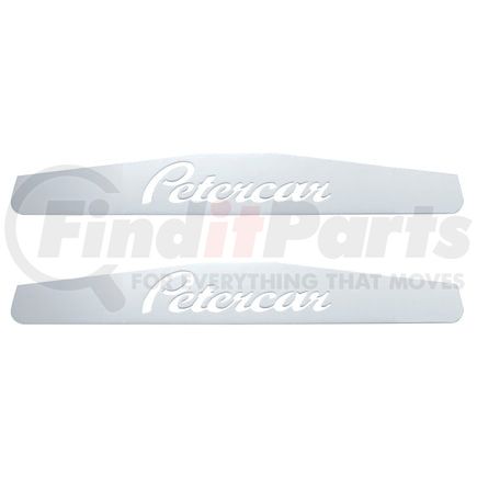 10434P by UNITED PACIFIC - Mud Flap Hanger - Card of 2, Mud Flap Plate, Bottom, 4" x 24", Chrome, Petercar, Welded Stud