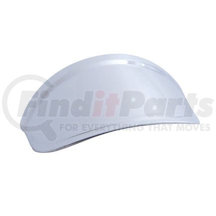 10472 by UNITED PACIFIC - Headlight Visor - 2-1/2 in., Stainless Steel, No Lip/Pointed Lip