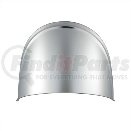 10531 by UNITED PACIFIC - Headlight Visor - 7", Round, Stainless Steel, Extended Style