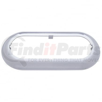 10541 by UNITED PACIFIC - Light Bezel - Chrome, Plastic, Oval, Snap On, Flange