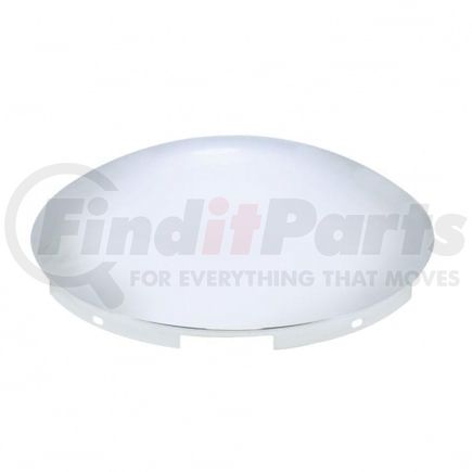 20094 by UNITED PACIFIC - Axle Hub Cap - Front, 5 Even Notched, Stainless Steel, Dome Style, 7/16" Lip