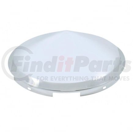 20147 by UNITED PACIFIC - Axle Hub Cap - Front, 5 Even Notched, Stainless Steel, Pointed, 7/16" Lip