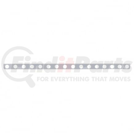 20370 by UNITED PACIFIC - Light Bar Bracket - 79.5" Stainless, with Sixteen 2" Light Cut-Outs