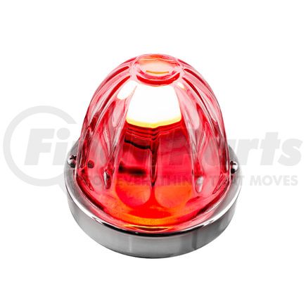 20411 by UNITED PACIFIC - Marker Light - Red, LED, Dual Function, Flush Mount Watermelon Style