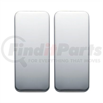 20518 by UNITED PACIFIC - Door Vent Cover - Vent Door Cover, Plain, Stainless Steel, for Peterbilt