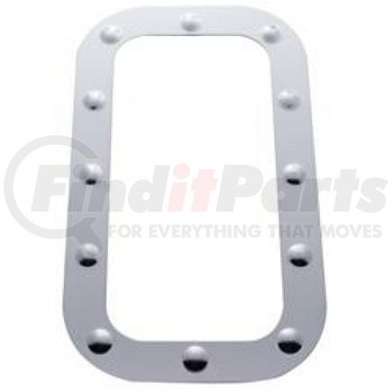 20567 by UNITED PACIFIC - Vent Door Trim - Stainless, Dimpled, for Kenworth