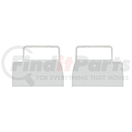 20584 by UNITED PACIFIC - Fender Corner Guard - Stainless, with Headlight Mount, for 1986+ Peterbilt 378/379