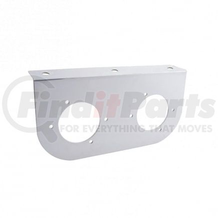 20751 by UNITED PACIFIC - Marker Light Mounting Bracket - Stainless Steel, with Two 3" Light Cutouts