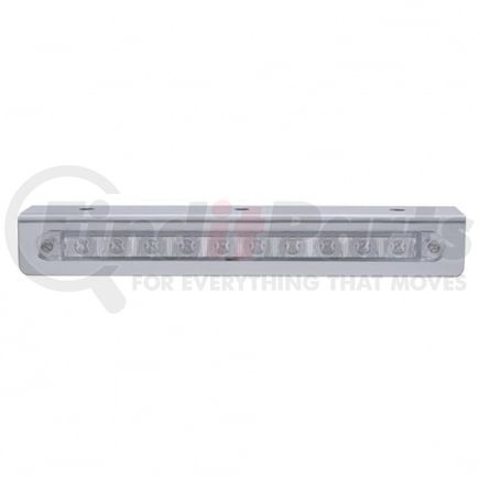 20764 by UNITED PACIFIC - Strip Light Bar - 10 LED, Stainless Steel, with Bracket, Turn Signal Light, Red LED/Clear Lens