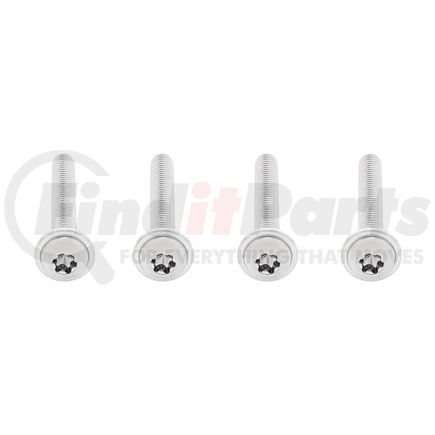 21033 by UNITED PACIFIC - Grille Screw Set - Chrome, for 2008-2017 Freightliner Cascadia