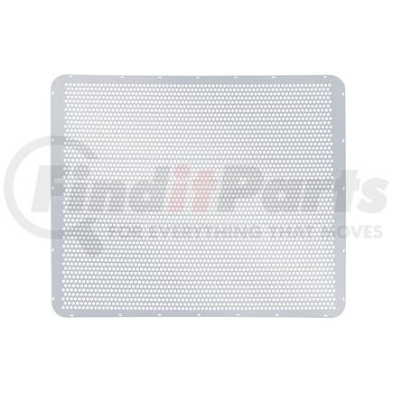 21063 by UNITED PACIFIC - Grille Mesh - 430 Stainless Steel, with Extended Hood-Alternating Round Holes, for Peterbilt 379