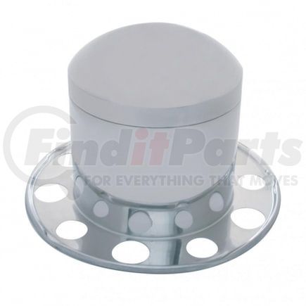 21220 by UNITED PACIFIC - Axle Hub Cover - Axle Cover, Rear, Unitized, Stainless