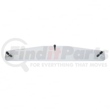 21412 by UNITED PACIFIC - Mud Flap Hanger - Mud Flap Plate, Bottom, 3" x 18", Stainless Standard, Welded Stud