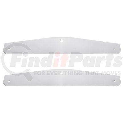 21409P by UNITED PACIFIC - Mud Flap Plate - 4" x 24" Stainless Steel, Standard Bottom, Bolt Thru