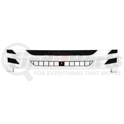 21821 by UNITED PACIFIC - Grille - Wide, White ABS Plastic, Black Accent, for 2013+ Isuzu NPR (ELF 400/500/600)