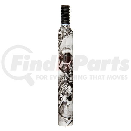 21938 by UNITED PACIFIC - Manual Transmission Shift Shaft Extension - 6", Skull Pattern