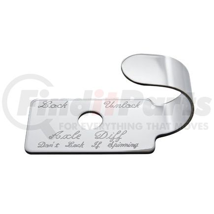 23001 by UNITED PACIFIC - Dash Switch Cover - Switch Guard, Axle Differential, Stainless, for Peterbilt 379