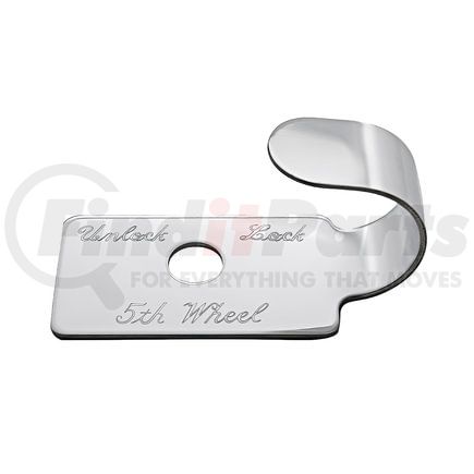 23002 by UNITED PACIFIC - Dash Switch Cover - Switch Guard, Fifth Wheel, Stainless, for Peterbilt 379