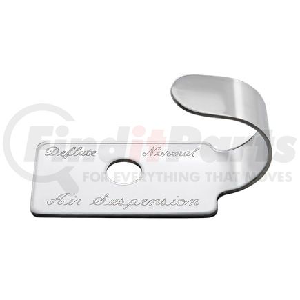 23003 by UNITED PACIFIC - Dash Switch Cover - Switch Guard, Air Suspension, Stainless, for Peterbilt 379