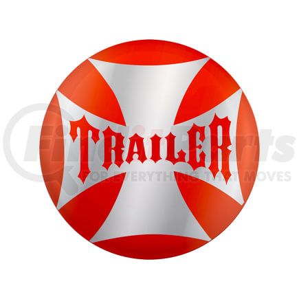 23229-2O by UNITED PACIFIC - Air Brake Valve Control Knob - Orange, "Trailer" Maltese Cross Sticker