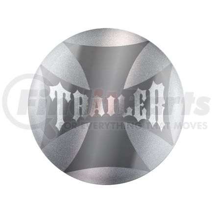 23229-2S by UNITED PACIFIC - Air Brake Valve Control Knob - Silver, "Trailer" Maltese Cross Sticker