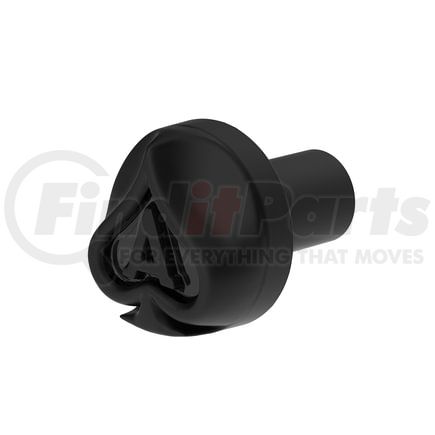 23703 by UNITED PACIFIC - Air Brake Valve Control Knob - Matte Black, Ace of Spades Design, Heavy Duty Zinc Die Cast