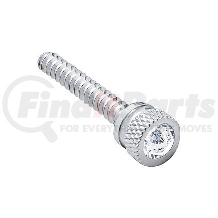 24053 by UNITED PACIFIC - Dash Panel Screw - 2-Pack, Chrome, Long, with Clear Crystal, for Freightliner