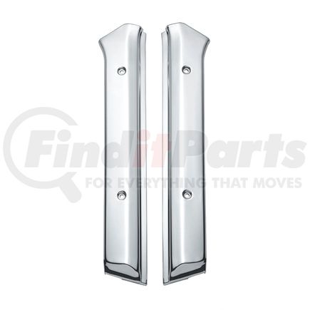 28131 by UNITED PACIFIC - Window Post Cover - Chrome, Plastic, for 2001 & Older Kenworth W900/T800/T600