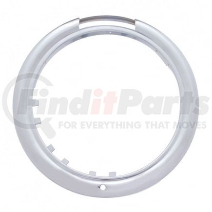 30399P by UNITED PACIFIC - Headlight Bezel - Stainless, Classic, with Turn Signal Cut-Out