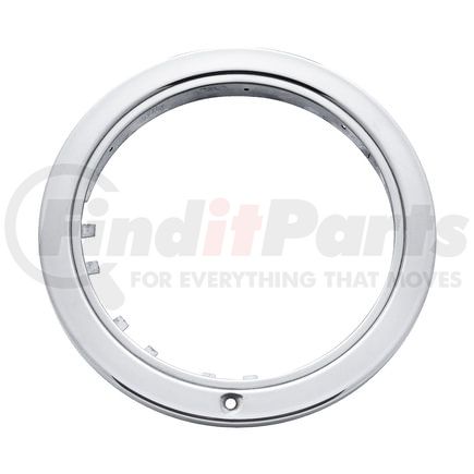 30418 by UNITED PACIFIC - Headlight Bezel - Stainless, "Bullet" without Turn Signal Cut-Out