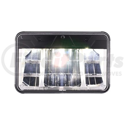 31088 by UNITED PACIFIC - Headlight - 5 High Power. LED, RH/LH, 4 x 6" Rectangle, Chrome Housing, Low Beam