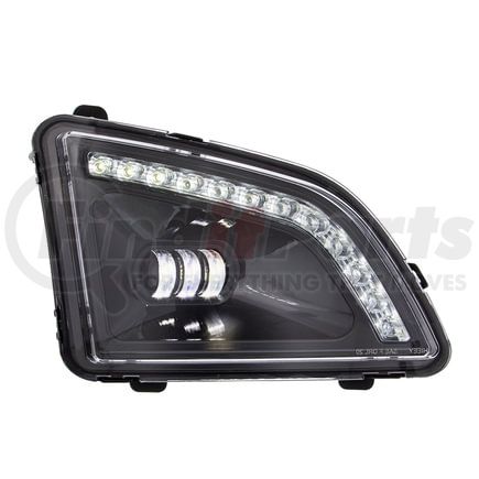 35860 by UNITED PACIFIC - Fog Light - Passenger Side, 18 LED, Black, with Position Light, for 2018-2022 Volvo VNL