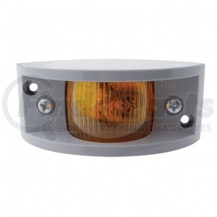 36022 by UNITED PACIFIC - Clearance/Marker Light - Narrow Rail, Incandescent, Amber Lens, Gray Housing