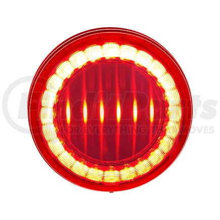 36085 by UNITED PACIFIC - Brake / Tail / Turn Signal Light - 4", Round, 30 LED, Red LED/Lens, I-Series Lumos Light